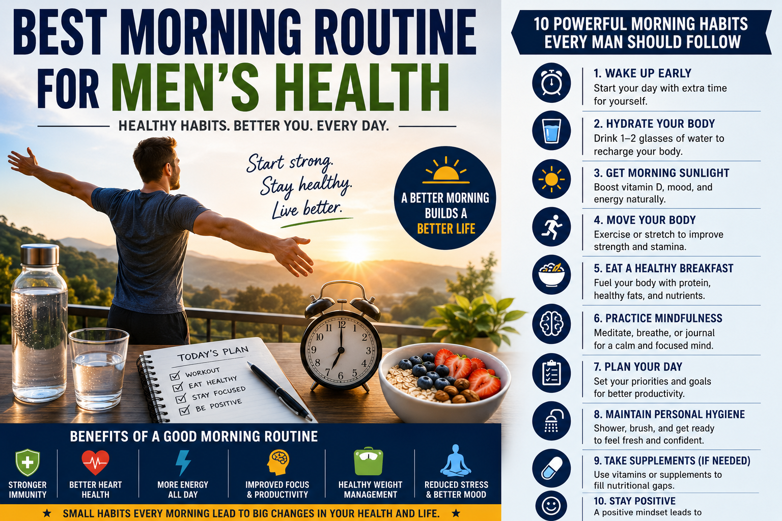Best Morning Routine for Men's Health